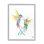 «Rainbow Birds Flying Duo» par Marc Allante - cadre flottant, impression sur bois
