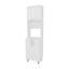 Garde-manger blanc avec 2 portes pneumatiques et rangement ouvert