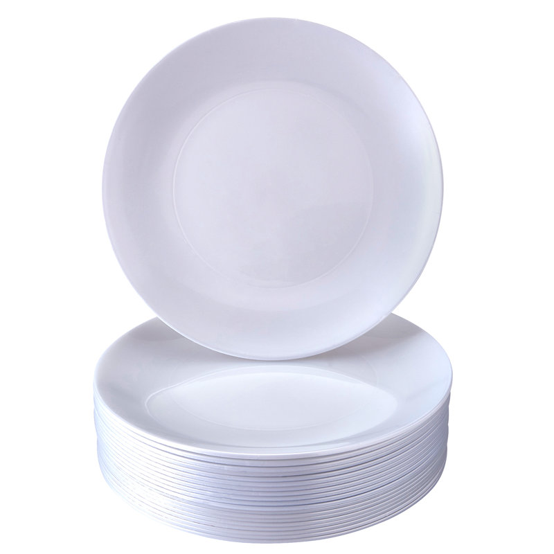 Assiette à salade jetable en plastique épais, Perle