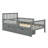 Platform Bed With Guardrails On Both Sides And Two Storage Drawers-370115581-370115570