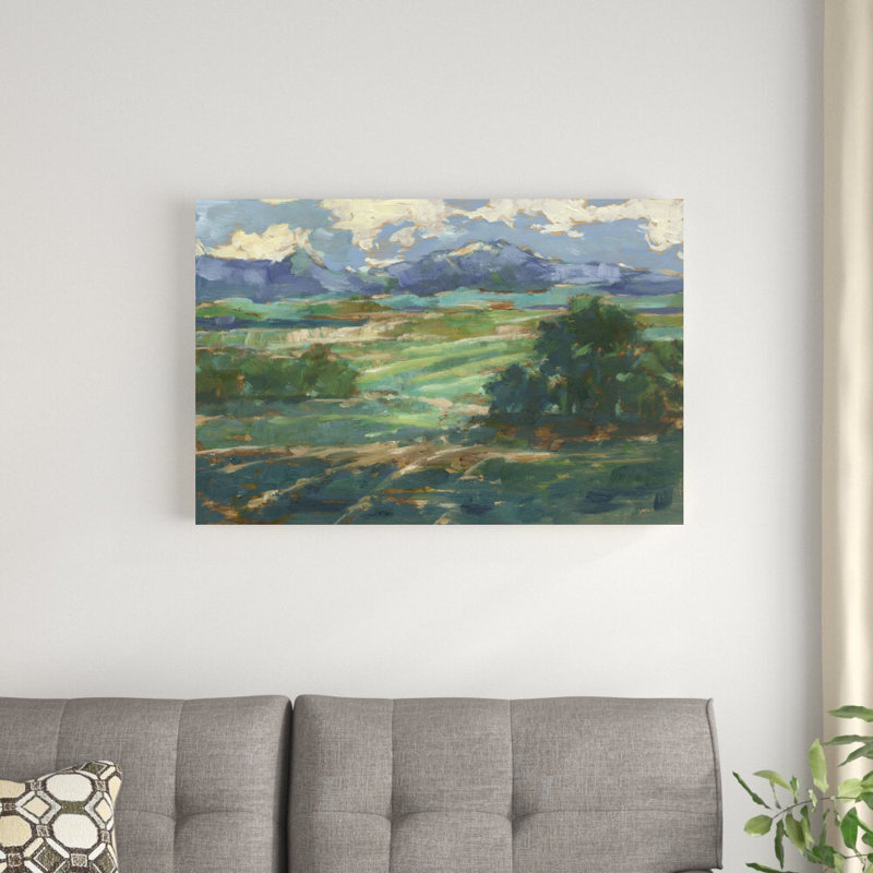 «Rolling Farmland II» par Ethan Harper - peinture sur toile tendue, H 24 po x l 36 po