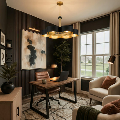  6-Light White Lustre Chandelier