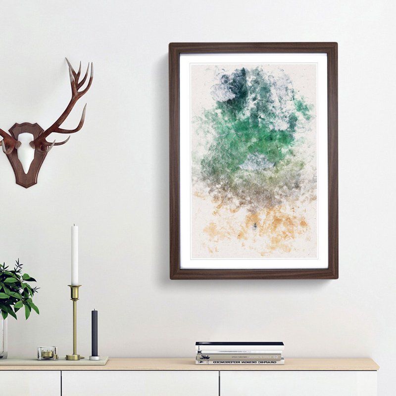 On the Gold Coast of Australia - Picture Frame Painting Print, 33cm H x 24cm W x 2cm D, Walnut Framed
