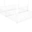 Lits plateforme blancs en métal blanc, conception de maison avec barrière de sécurité, 2 bar-871134144
