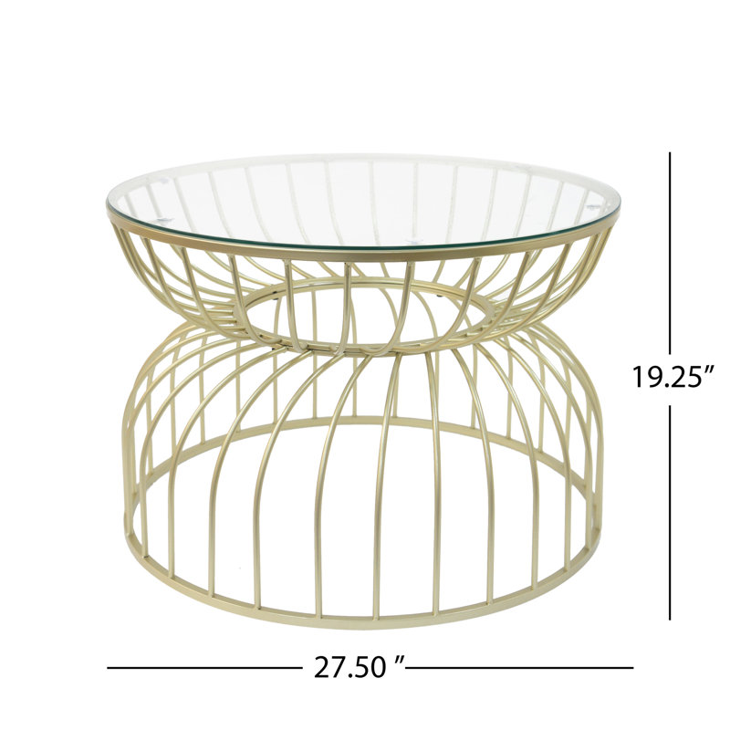 Round Metal Hollow Side Table Set