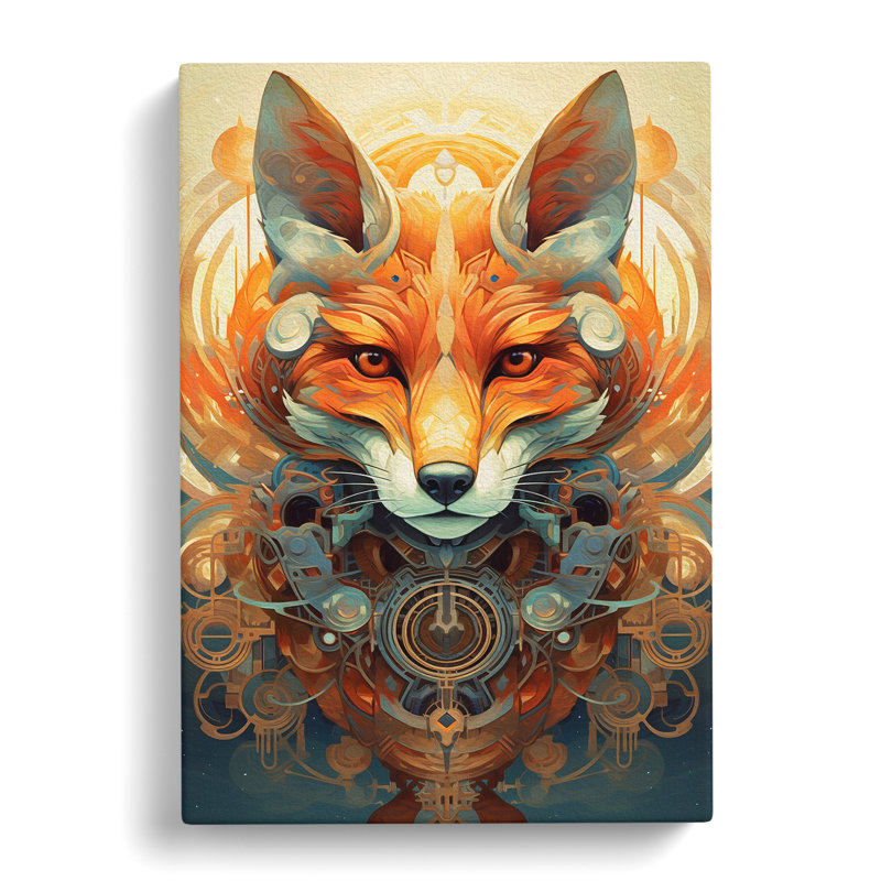 Fox Futurism - Wrapped Canvas Print, 76cm H x 50cm W x 3cm D