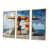 Toile avec cadre flottant or
