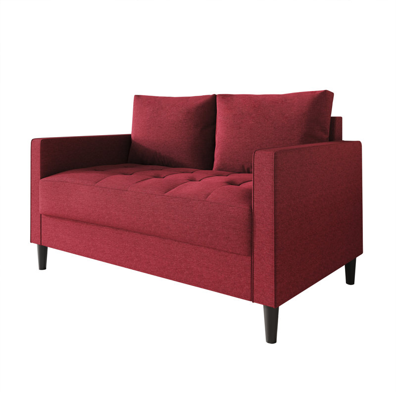 Causeuse de réception en tissu Newquay, Lin rouge