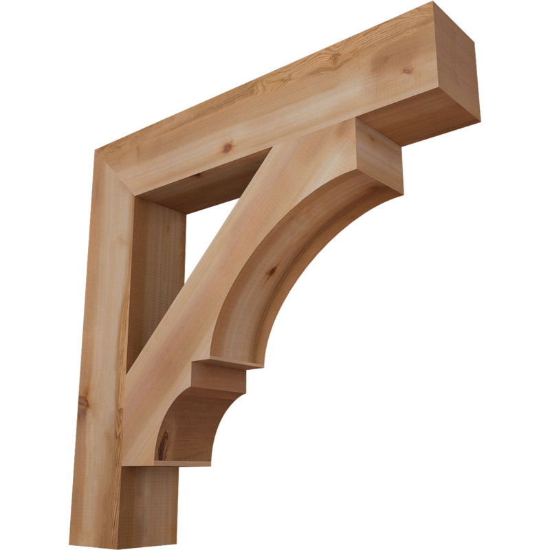Support de bloc Balboa, L 5 1/2 po x P 34 po x H 34 po, Cèdre rouge de l'Ouest lisse