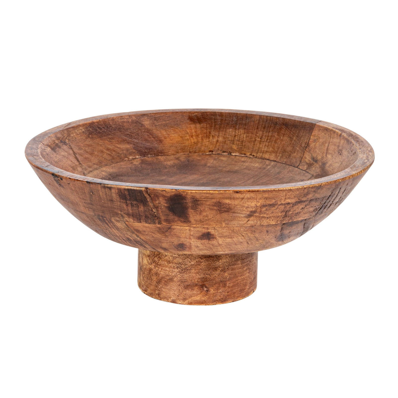 Allyce Mango Wood Serving Bowl, Walnut