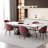 94.5”  Extendable Dining Table Set With Rectangular Sintered Stone Top And 6 Faux Leather Chairs-221852006