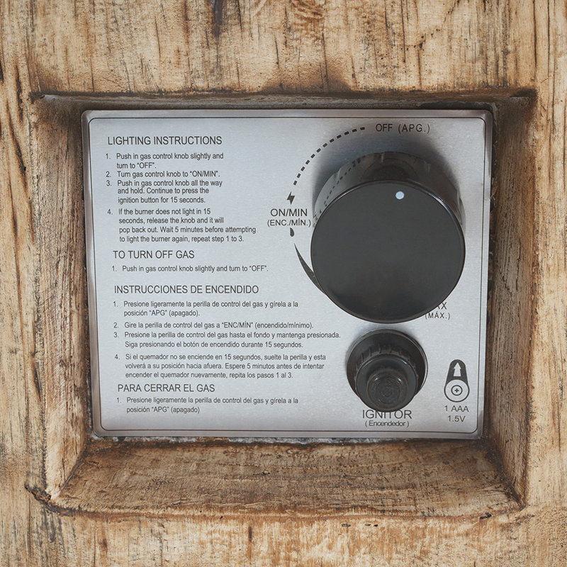 Foyer d'extérieur au propane MGO de 30 000 BTU, élégant et durable pour les rassemblements extérieurs