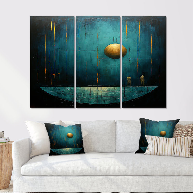 Ensemble d'art mural Zaylee, Toile tendue, H 32 po x l 48 po x P 1 po