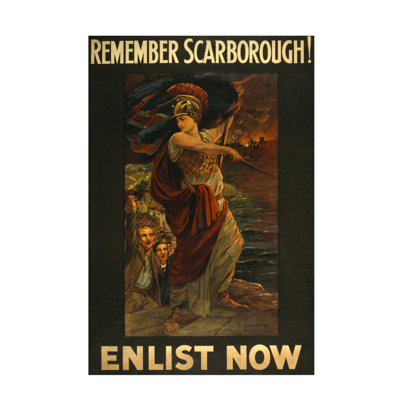 «Edith Kemp-Welch», affiche de formation «Keep Scarborough! En enrôler maintenant, pub. Art sur toile de 1914