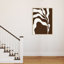 Erminia rétro Matisse inspiré abstrait botanique 2 brun - reproduction de cadre photo-969237000-969236993