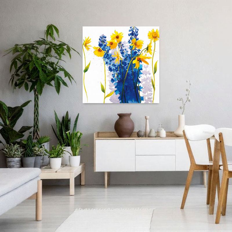 Tres Amigos, art floral contemporain, H 36 po x l 36 po