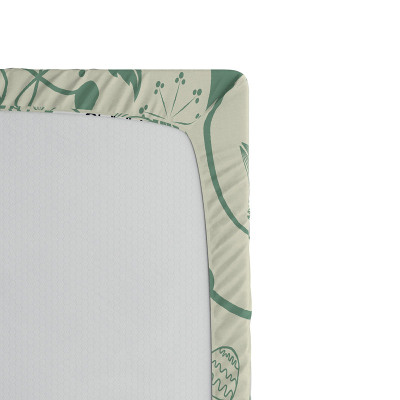 Microfiber Floral Fitted Sheet, Queen Fitted Sheet