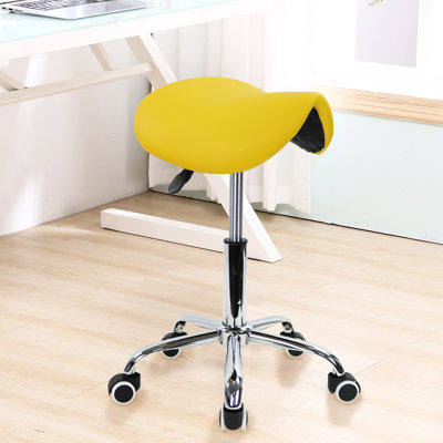 Adjustable Height Ergonomic Lab Stool with Wheels