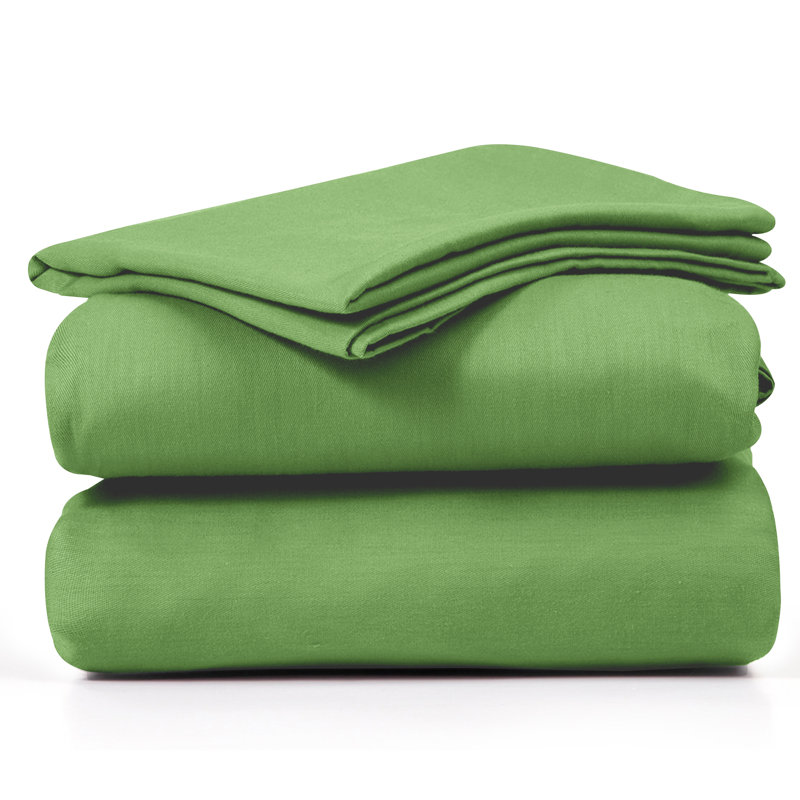 Luxury 4 Piece Solid Sheets Soft Rayon From Bamboo Blend Bedding Sheet Set, Twin XL, Sage