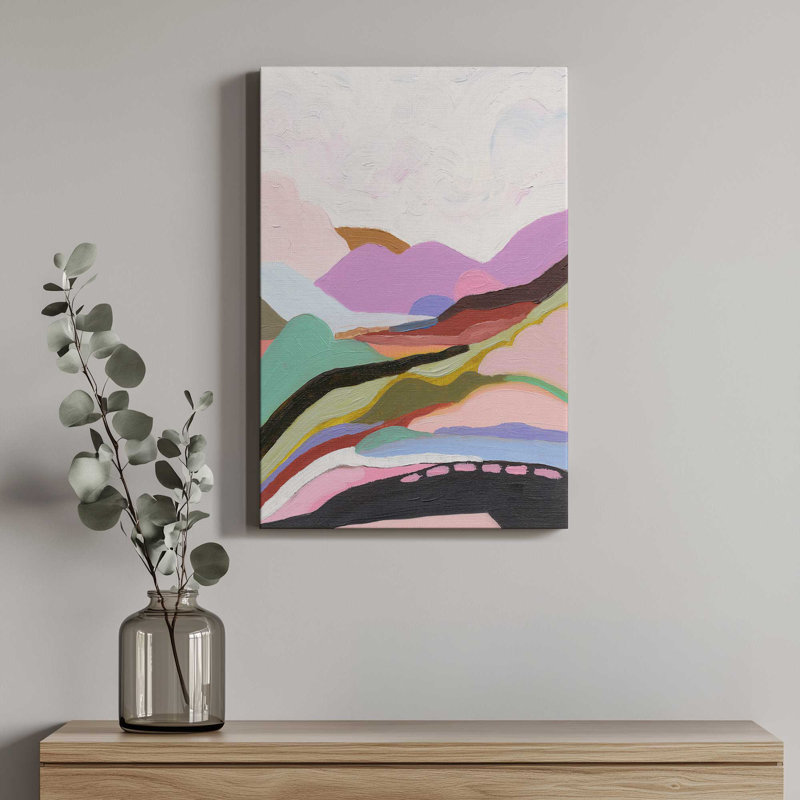 «Desert Bliss» par Garima Dhawan, reproduction de peinture à l'huile sur toile, H 16 po x l 12 po, Toile tendue