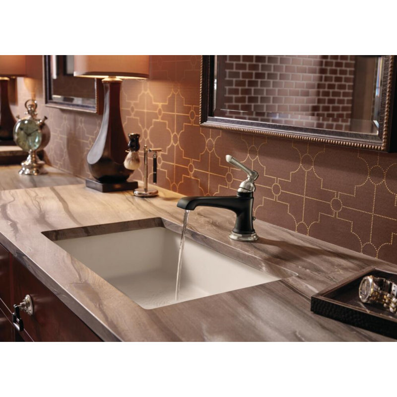 Rook® Standard Single Hole Lavatory Faucet, 1.5, Luxe Nickel/Matte Black