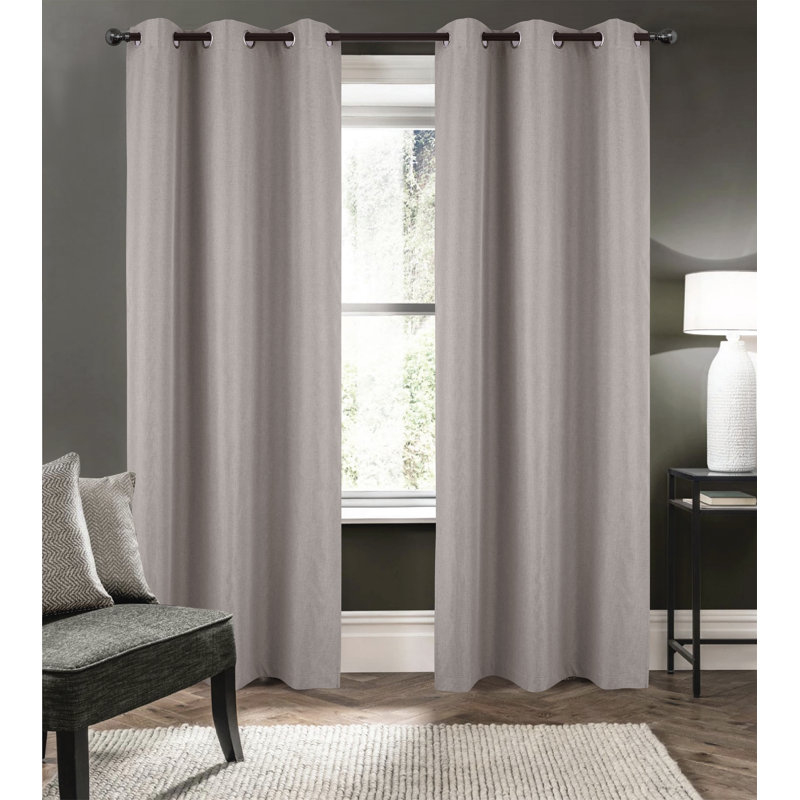Panneau 100% occultant avec œillets Cabana, obscurité totale de 90 po, Beige