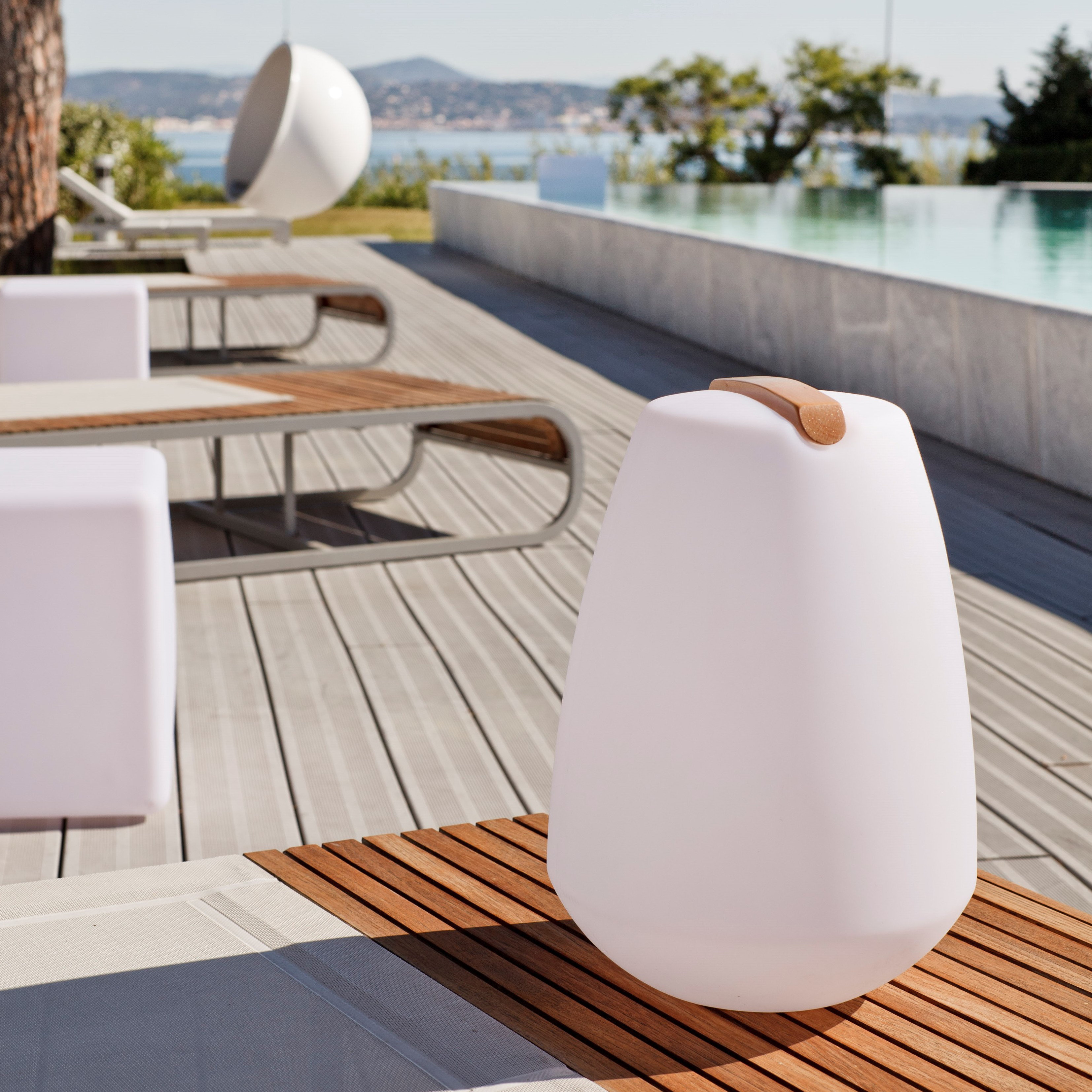 Smart & Green Lampe de table d'extérieur à DEL intégrée à pile