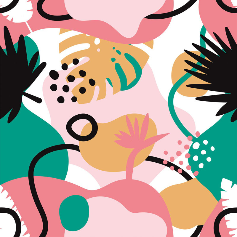 Rouleau de papier peint autocollant L 8,5 pi x l 24 po Quirion Leaves