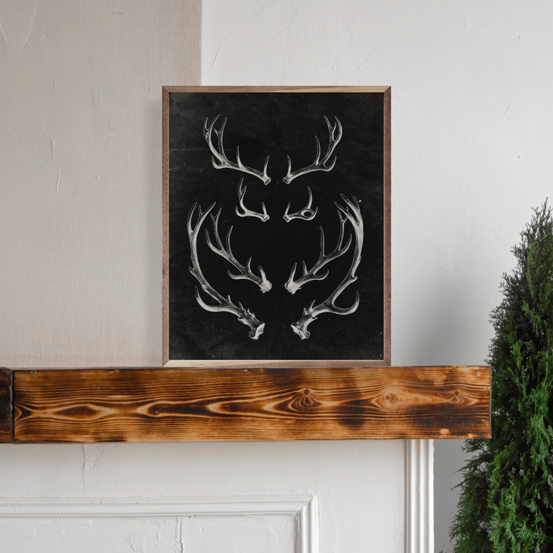 Bois de cerf noir, Noir, H 30 po x l 24 po