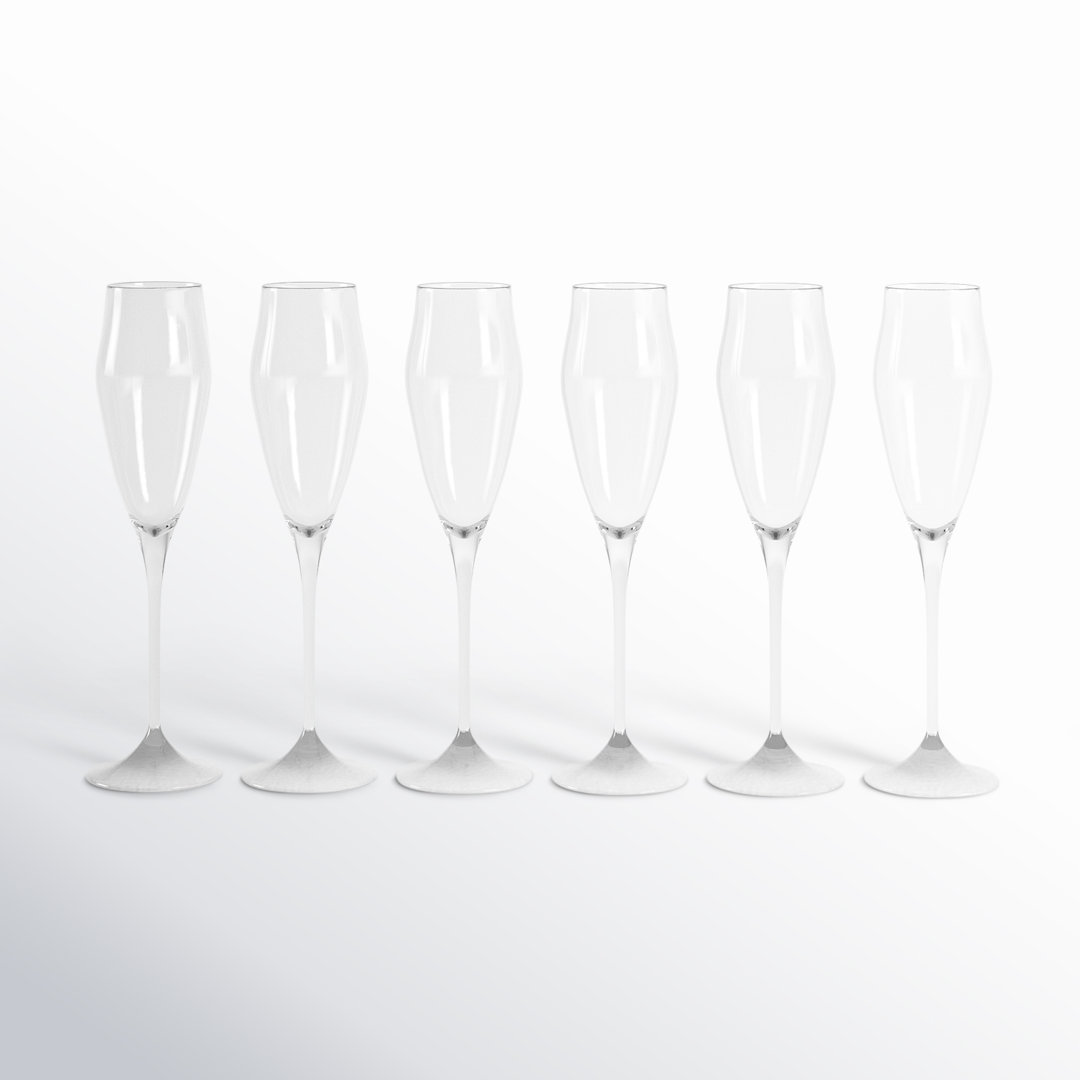 Somerset 6oz. Crystal Flute Set (Set of 6) AllModern