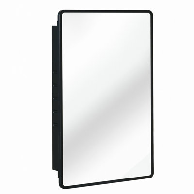 Armoire à miroir murale encastrée en métal