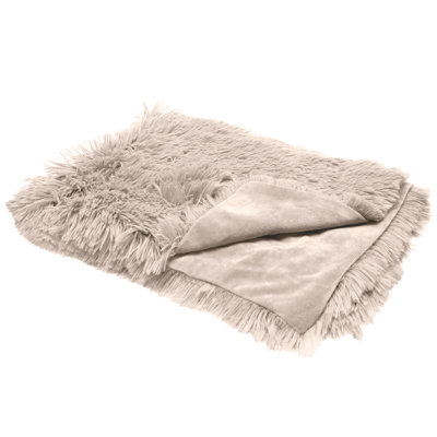 Waterproof Throw Blanket For Dogs & Indoor Cats, Washable - Shaggy Plush Calming Long Faux Fur & Velvet Dog Blanket