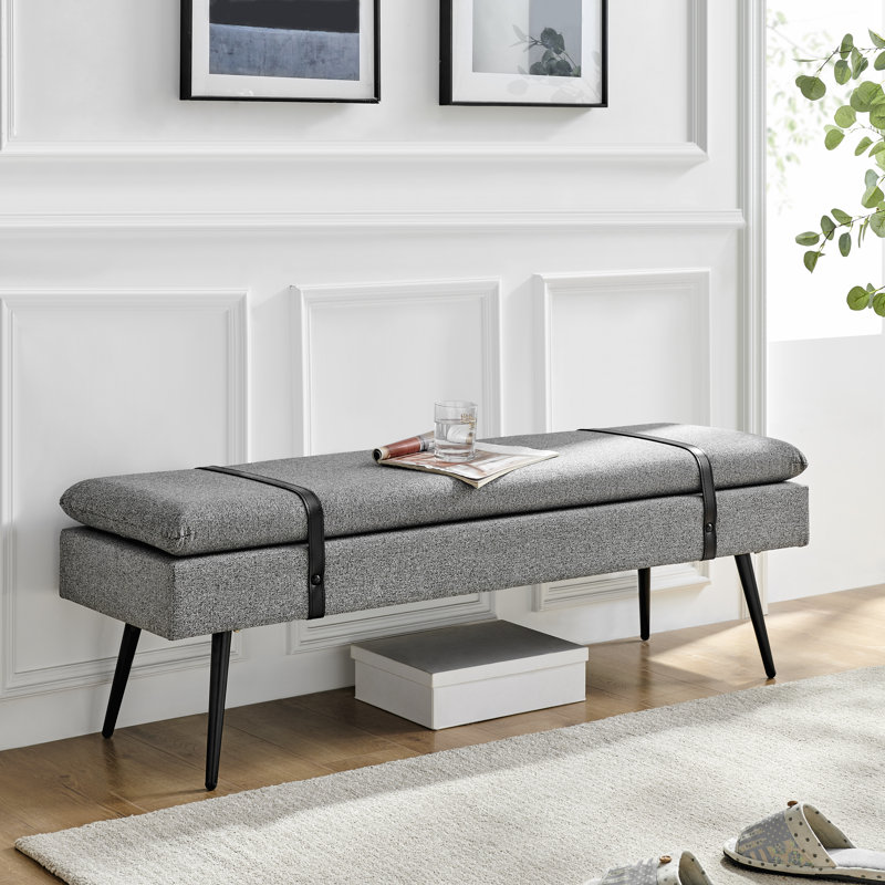 Amilya Polyester Upholstered Bench
