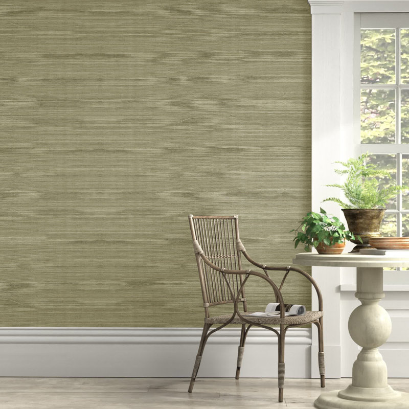 Rouleau de papier peint en toile de ramie, Vert clair