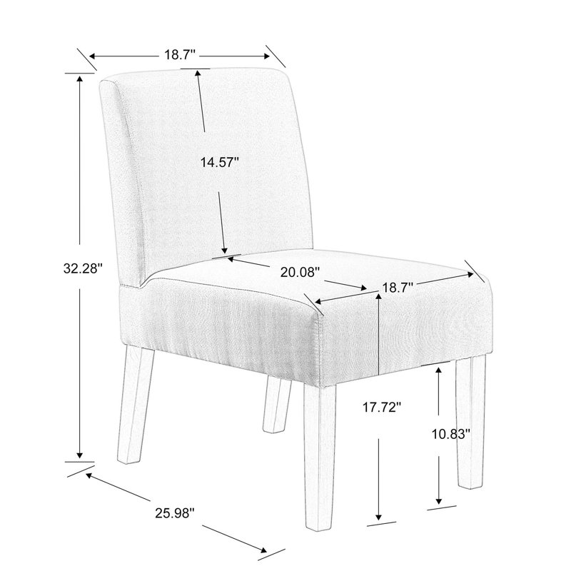 Accent Chair with Round Wood Table, Beige Velvet