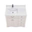 Meuble-lavabo simple en bois massif 36 po avec plateau en marbre d'ingénierie 1 po-237766296