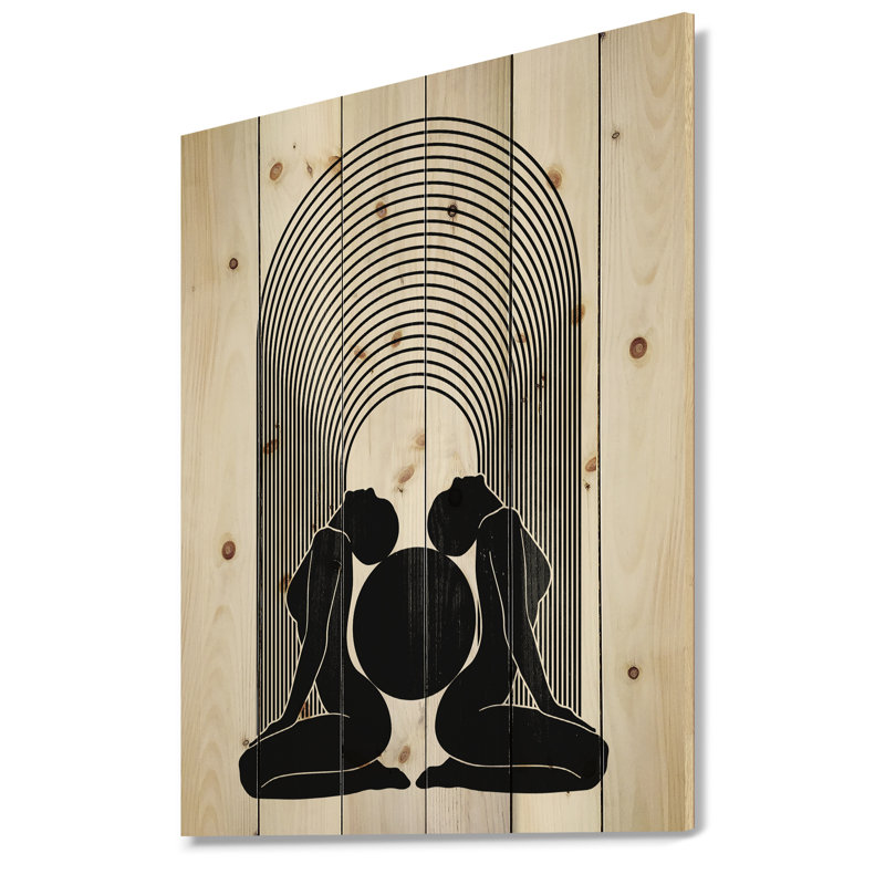 «Empowered Cosmic Women», impression géométrique sur bois sans cadre, H 32 po x l 24 po x P 1 po