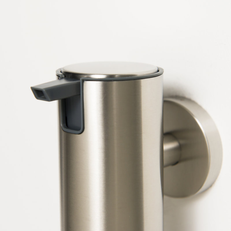 Tiger Soap Dispenser Boston, Silver, 10.5cm H x 5cm W x 9cm D
