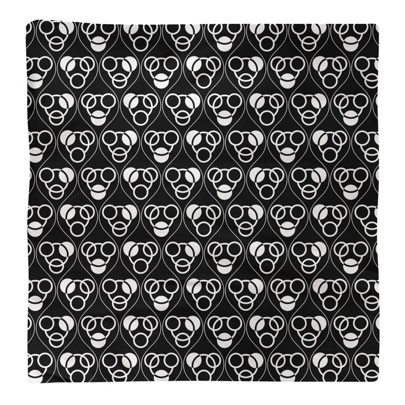 Jordao Cotton Geometric Square Napkin, Black, Cotton Twill, 0.1" H x 10" W x 10" D