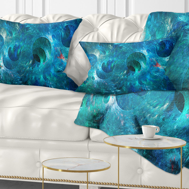 Coussin lombaire à textures fractales circulaires Abstract