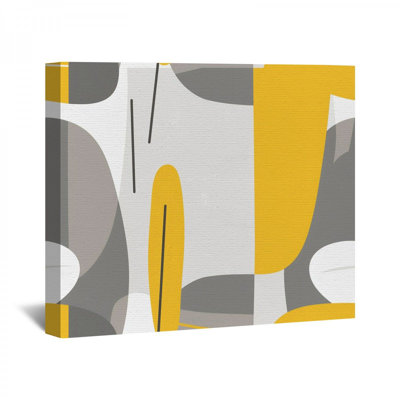 Toile abstraite enveloppée - art mural