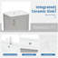 Meuble-lavabo gris 20 po avec lavabo, porte à fermeture douce, support de rangement et tablette ouverte pour salle de bain moderne-823593894