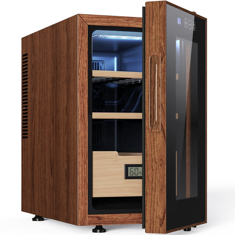 23L Spanish Cedar Wood Electric Cigar Humidor with Hygrometer