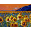 Napperon Field of Sunflowers | Décor floral bleu en polyester