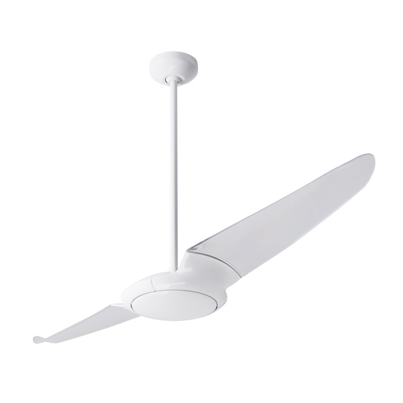 IC Air 56'' Ceiling Fan, Remote Control, Ebony, Gloss White