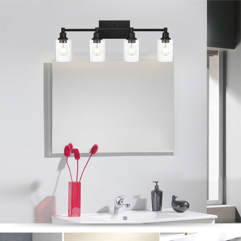 4 - Light Dimmable Vanity Light, Black