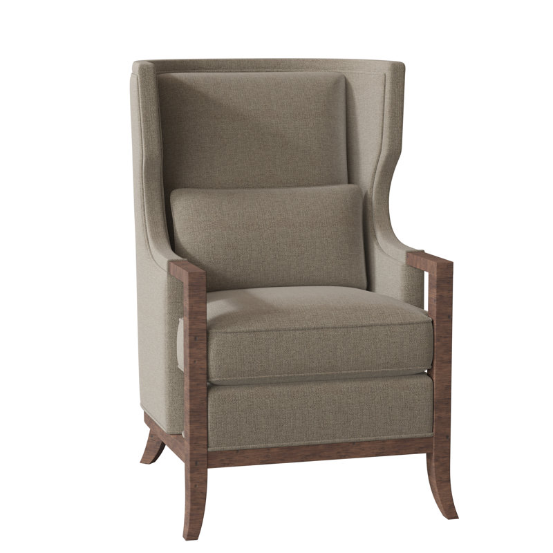 Martin Upholstered Wingback Chair, Tobacco, Linen (3152 72)