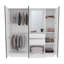 Kamelot 1,80 Armoire With Double Doors, Hanging Rod And Interior Shelves