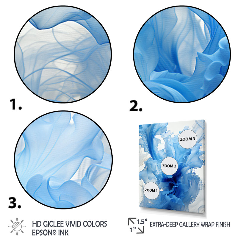 Encre liquide abstraite, encre liquide bleue, Cadre photo noir, H 40 po x l 30 po x P 1,5 po