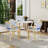 Modern Dining Set With Round Rattan Dining Table And Rattan Dining Chairs For Dining Room, Patio-118348447-118348448